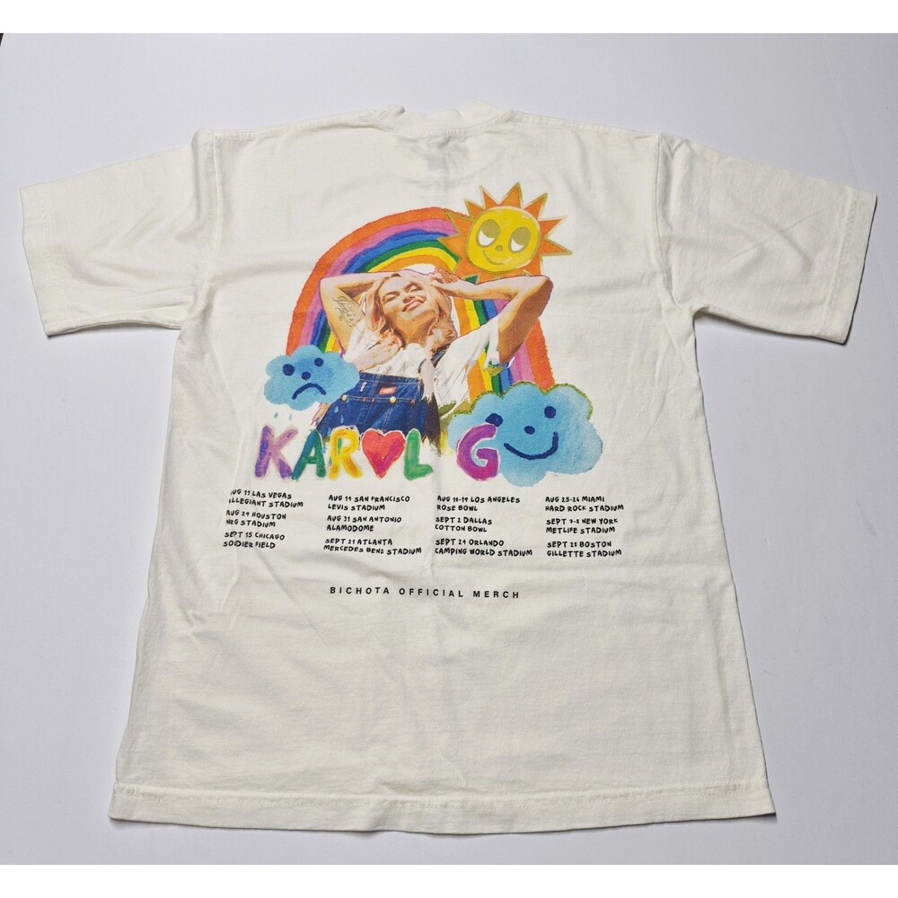 Karol G Mañana Sera Bonito Tour Tee Unisex Small Bichota Official Merch